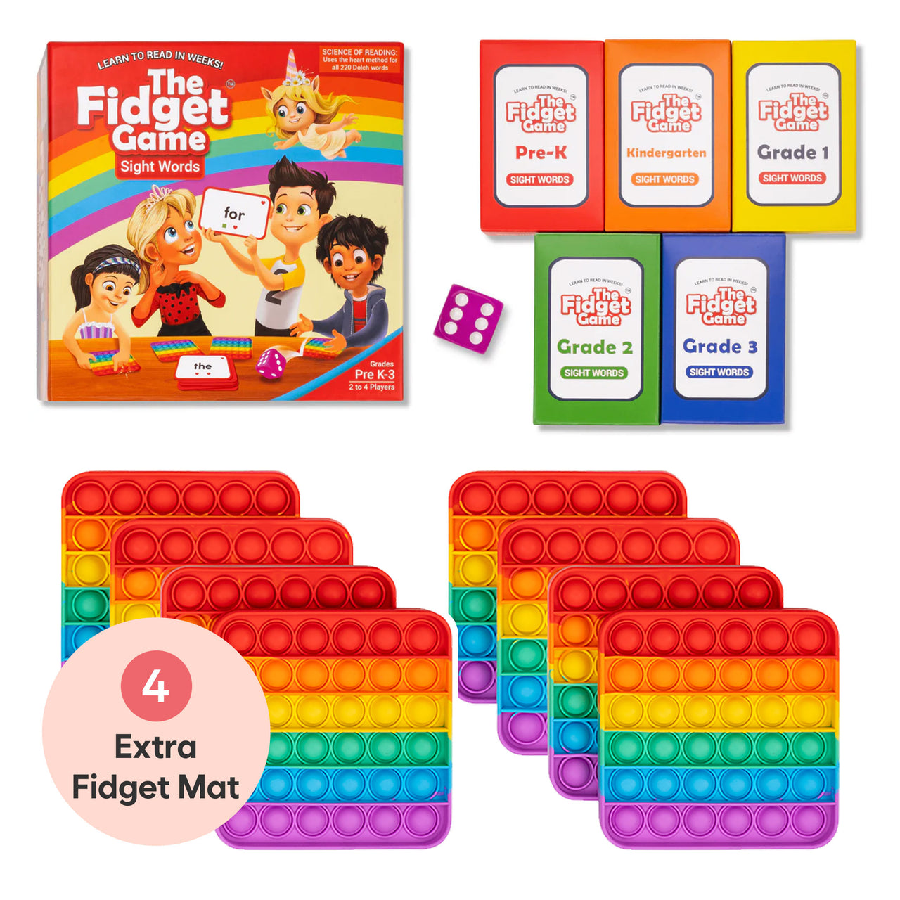 The Fidget Game Sight Words + Extra Fidget Mats