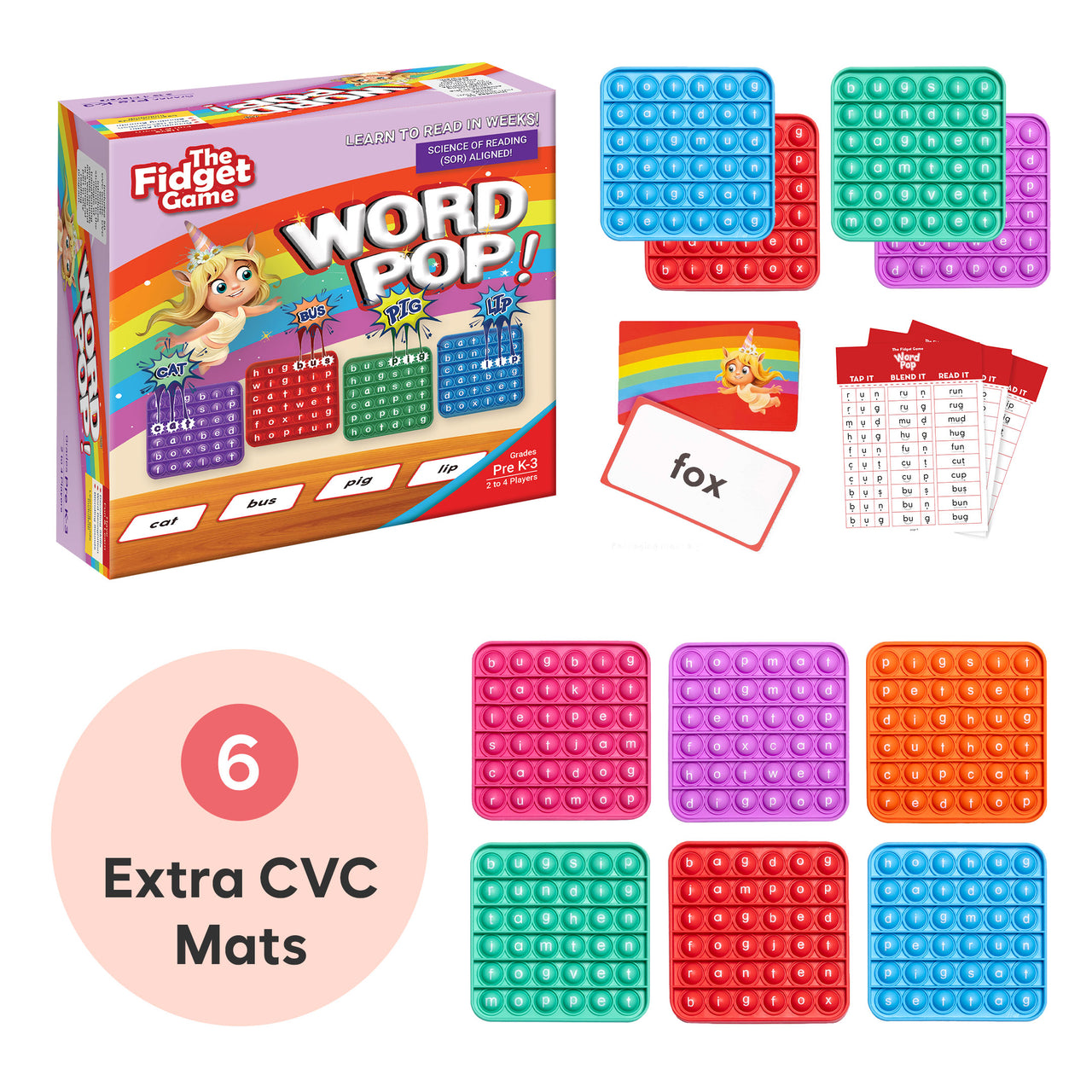 Word Pop + Extra CVC Mats